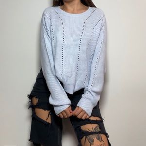 Pastel / Light / Baby Blue Casual Sweater